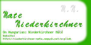 mate niederkirchner business card